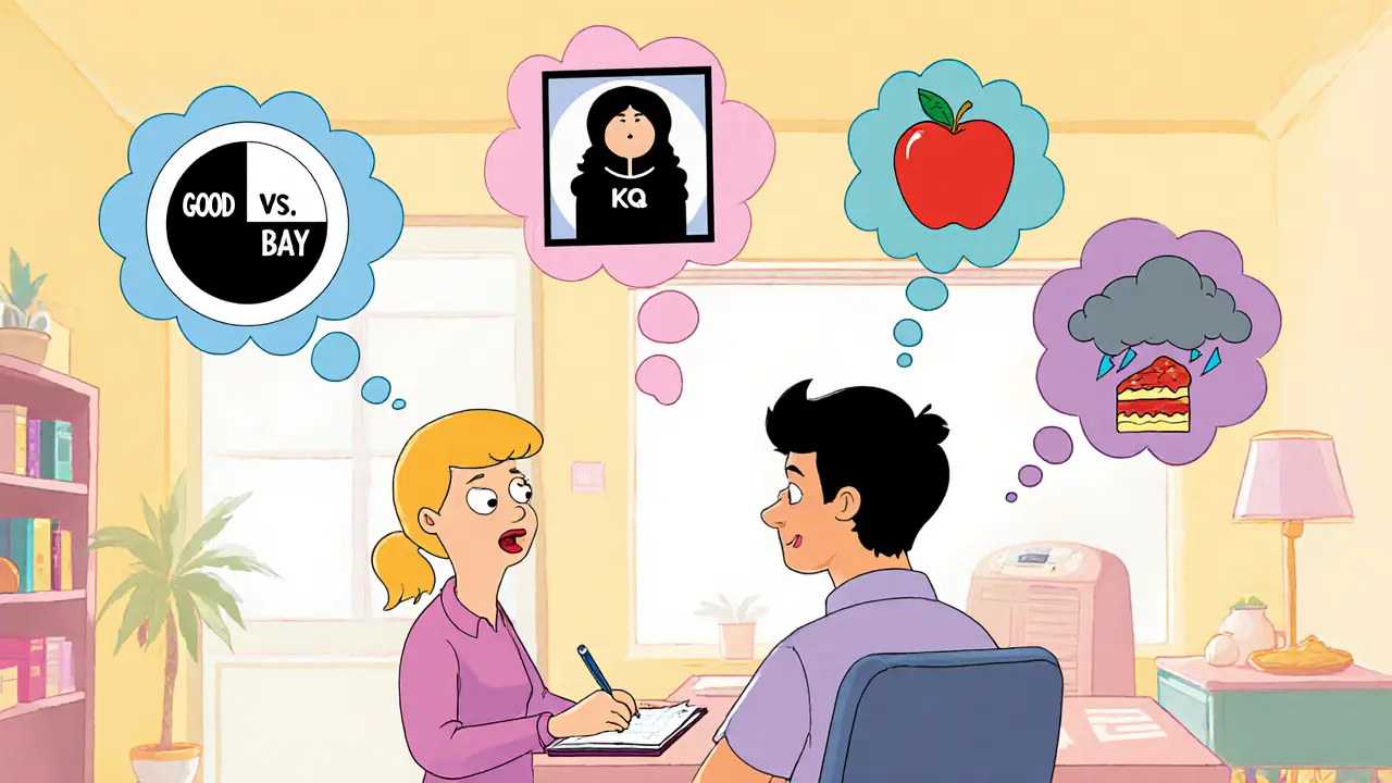 Kognitivní omyly o jídle a těle: Restrukturalizace v KBT pro poruchy příjmu potravy