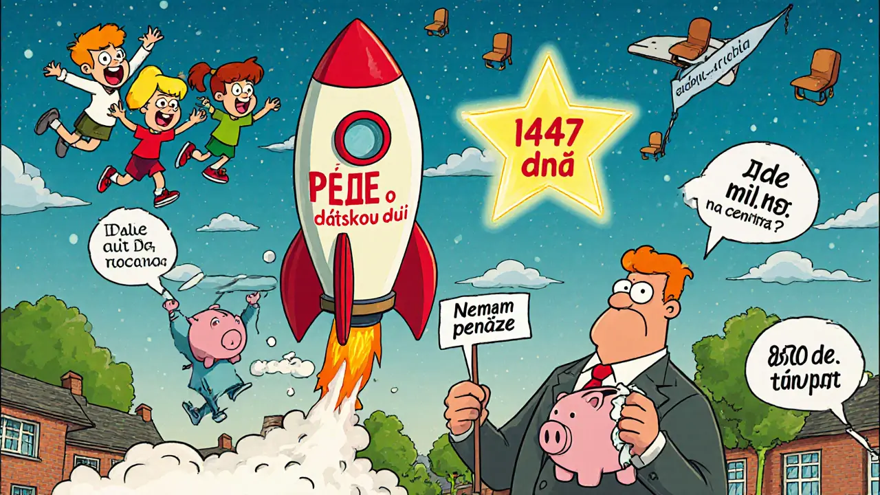 Raketový let dětí k rychlé terapii z školy, zatímco dospělí čekají s prázdnou peněženkou.