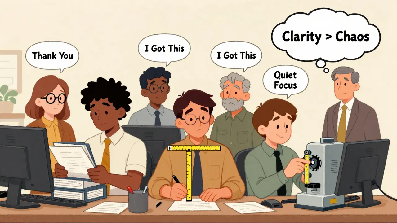 Dospělí lidé s PAS pracují v kanceláři na úlohách, které odpovídají jejich silným stránkám.