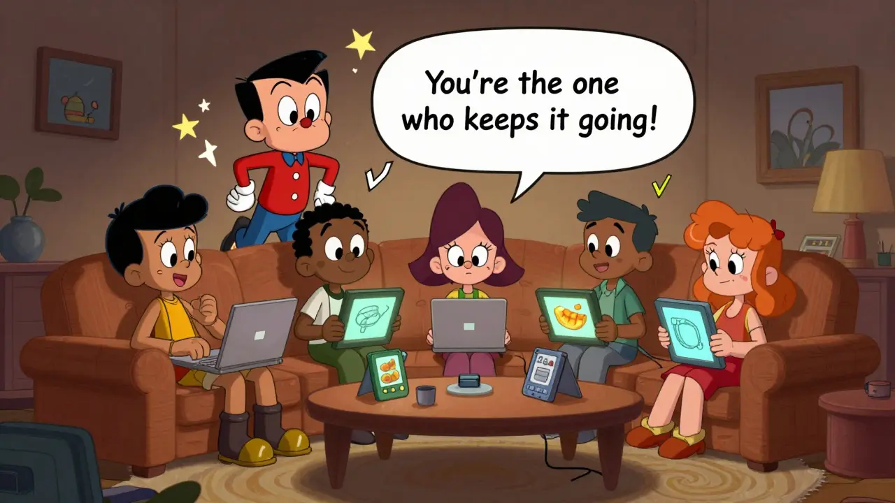 Lidé používají digitální nástroje pro léčbu poruch příjmu potravy v domácím prostředí.