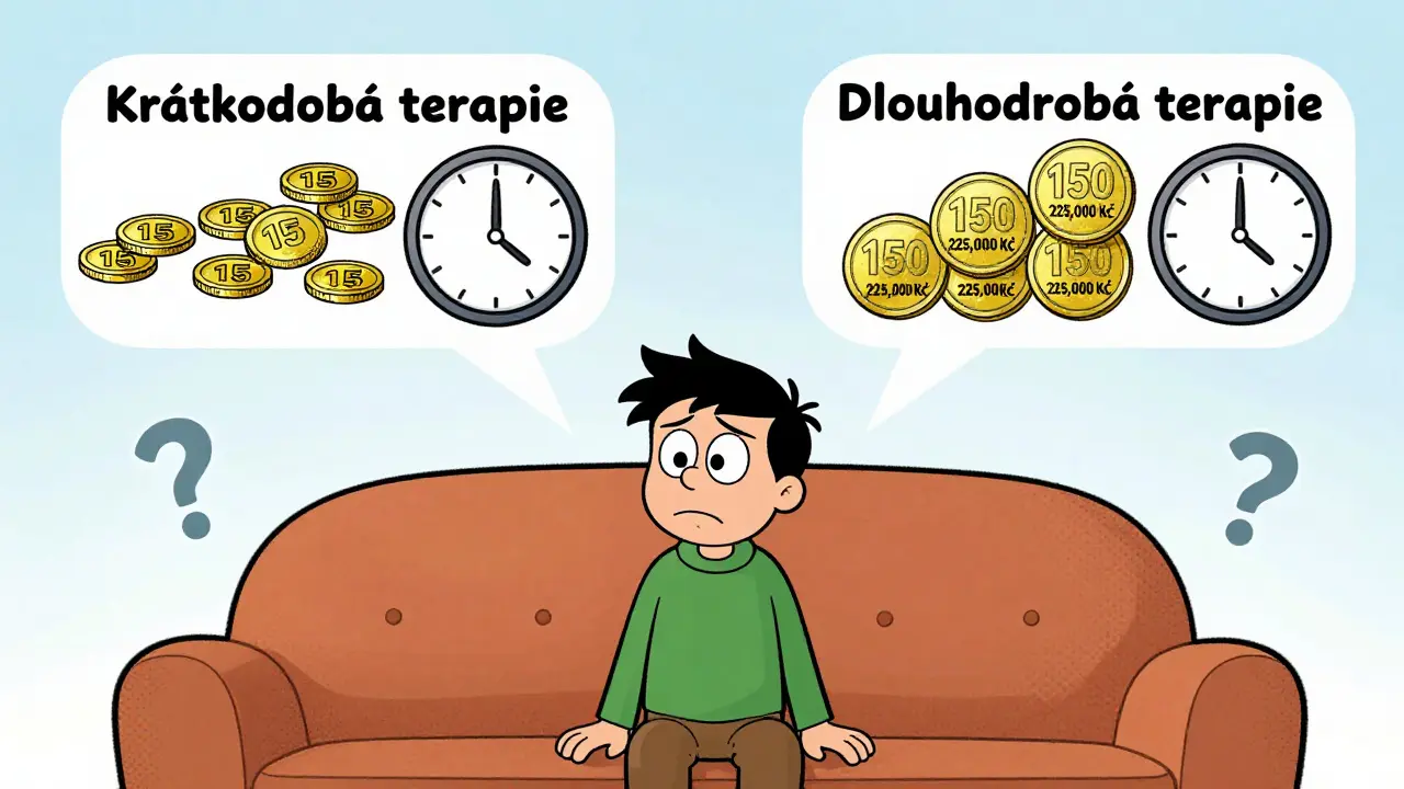 Dlouhodobá vs. krátkodobá terapie: Jak si naplánovat náklady léčby