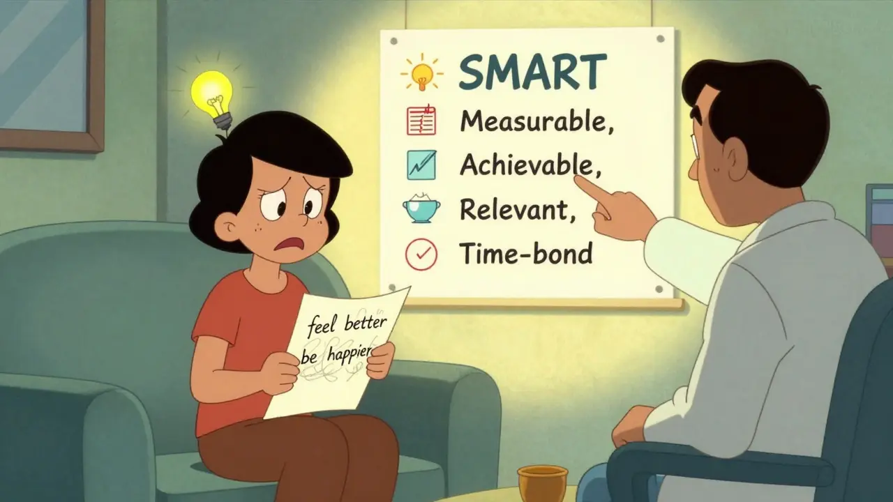 Jak si nastavit cíle psychoterapie: SMART cíle a realistická očekávání