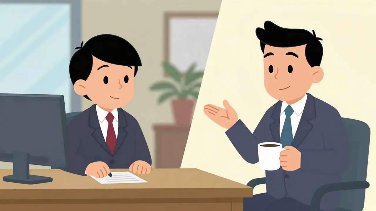 Ilustrace znázornující rozmyvání hranic mezi profesionálním a přátelským relationship.