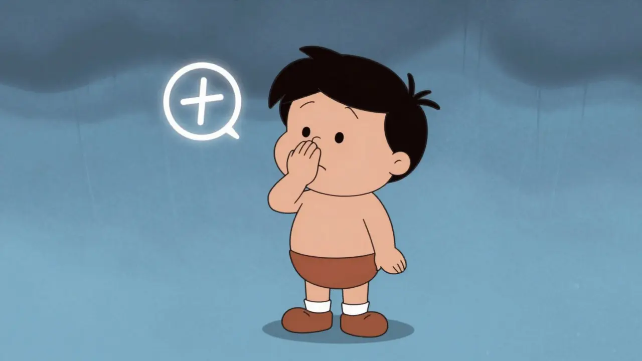 Postava praktikující techniku STOP pro regulaci emocí