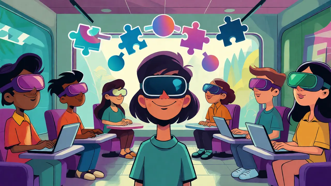 Neurodiverzní lidé používající virtuální realitu v terapii